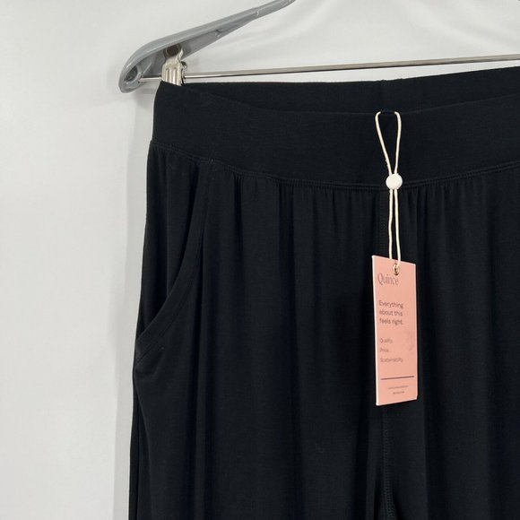 Quince Women’s Black Modal Jersey Lounge Jogger Pants sz XL NWT 7/8 Length - Picture 2 of 5